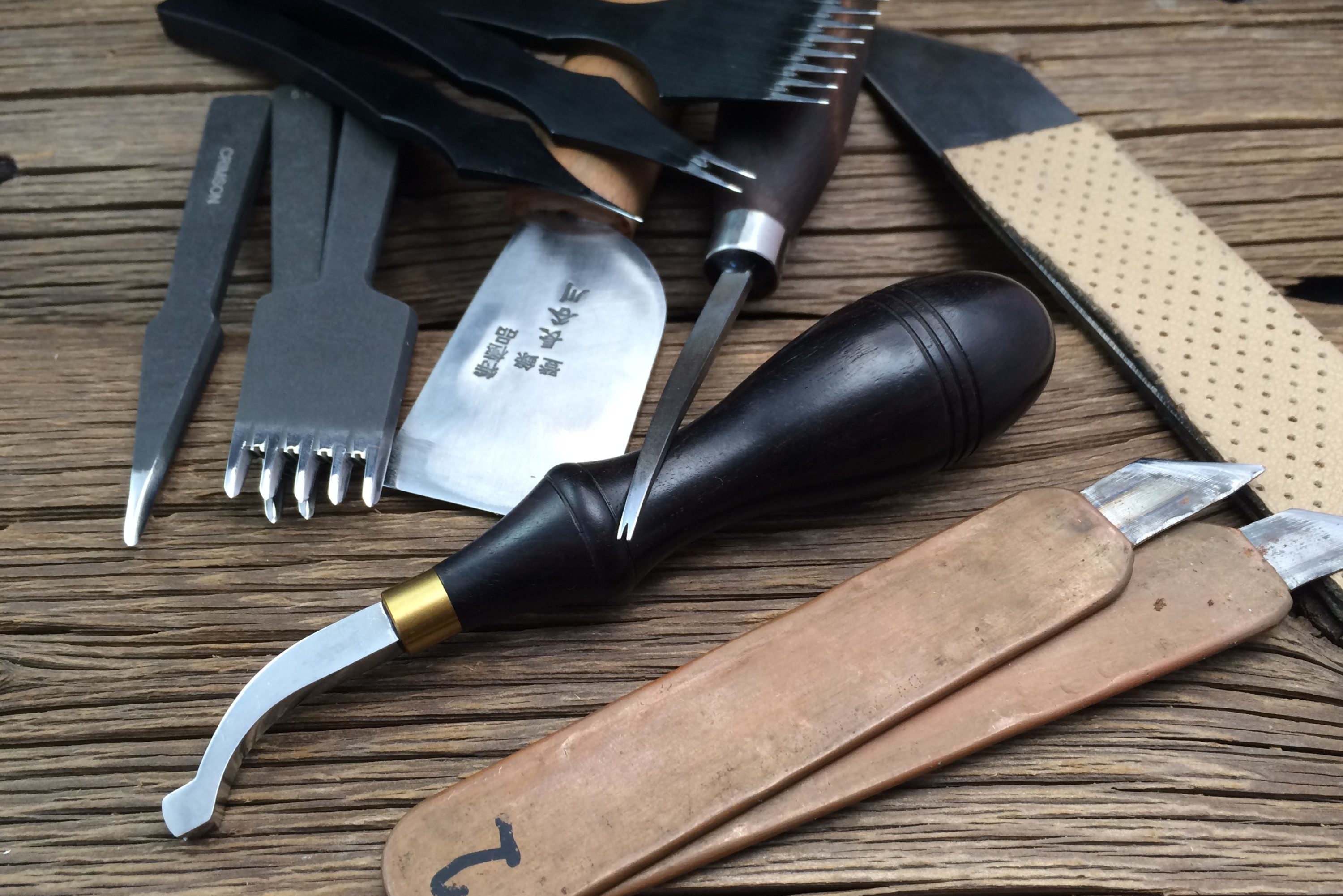 Handmade leather strap tools
