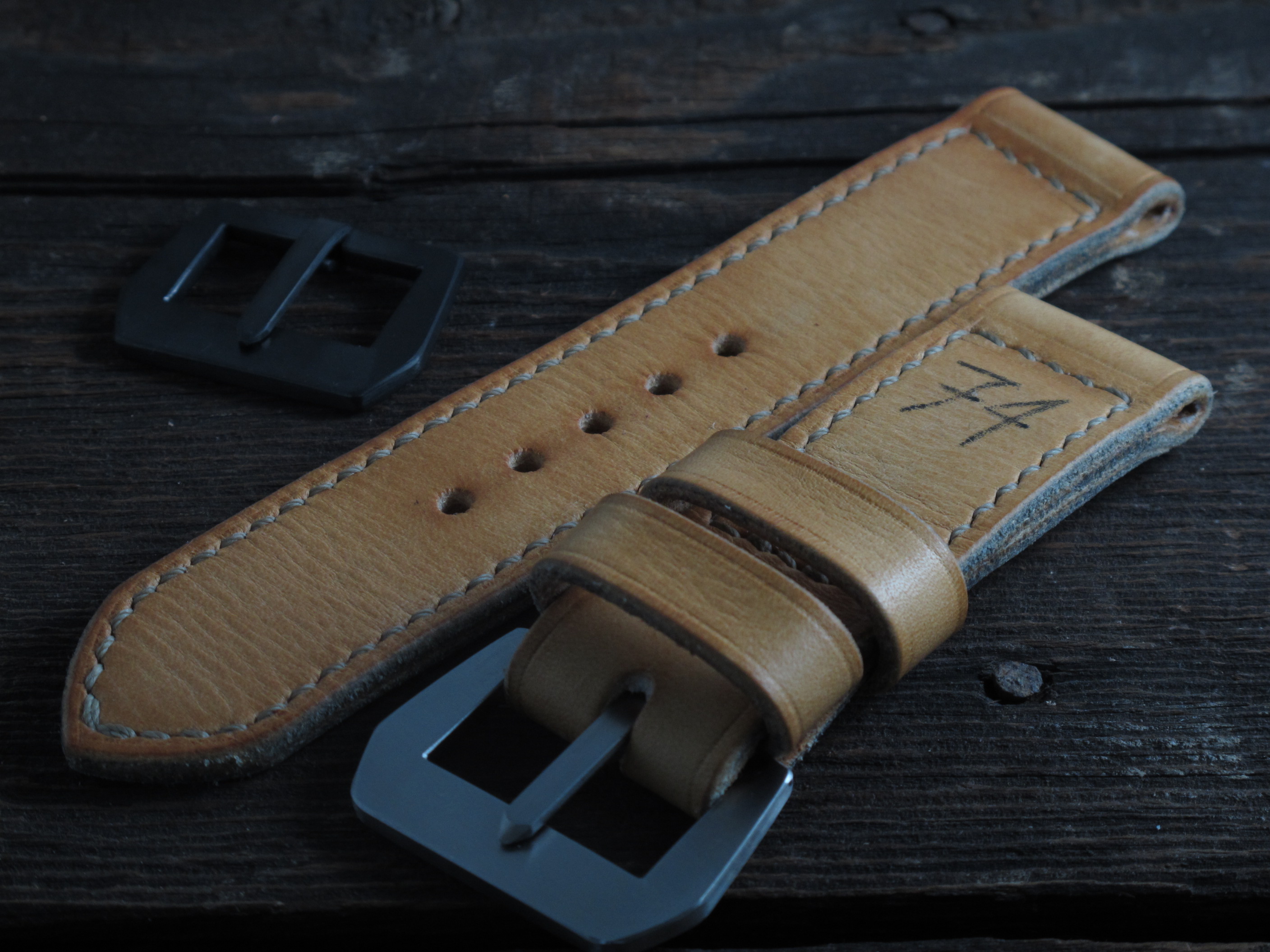 L 74 handmade leather watch strap DC Straps