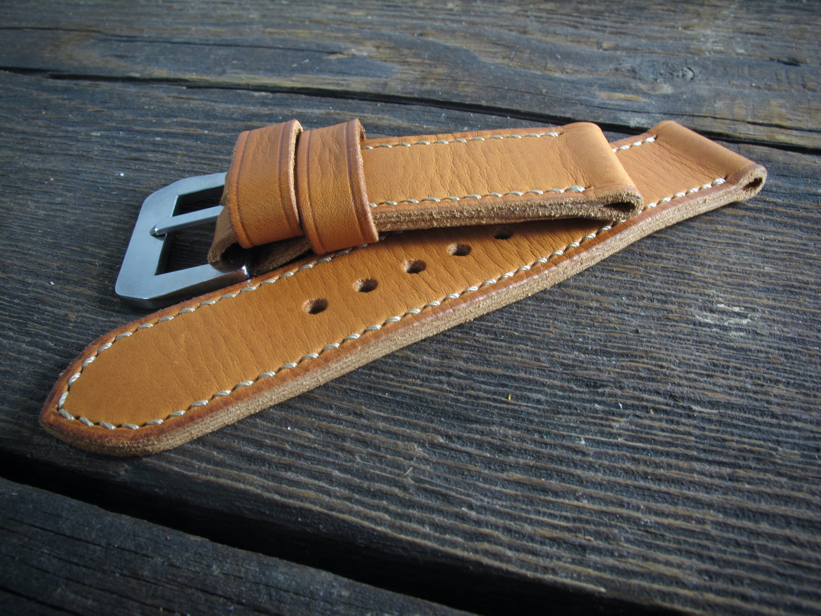 "Pumpkin" handmade leather strap - Image 4