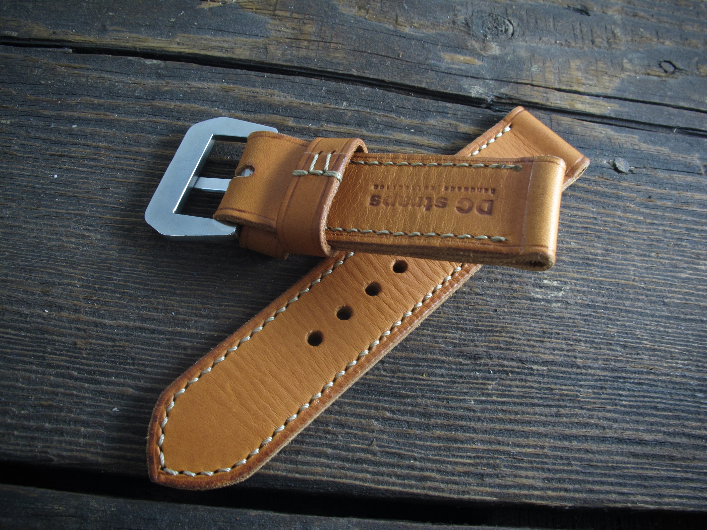 "Pumpkin" handmade leather strap - Image 5