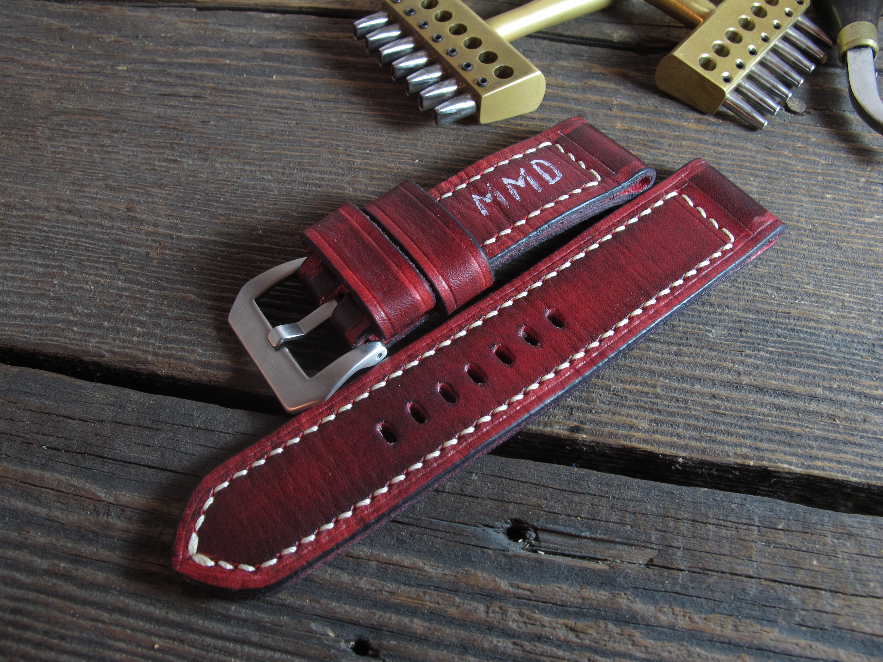 "M.M.D" handmade leather strap - Image 2
