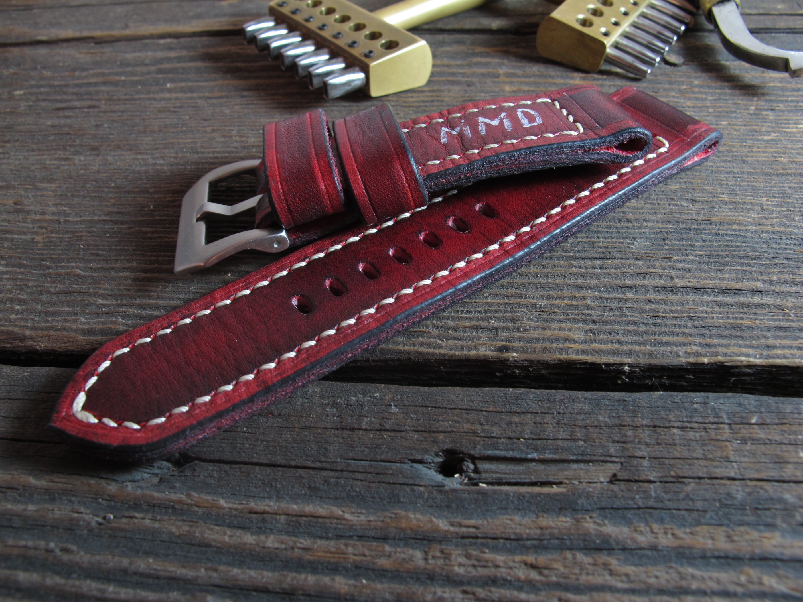 "M.M.D" handmade leather strap - Image 4